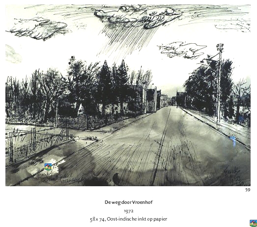 De weg door Vroenhof